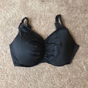Swimsuits For All Black Lace Trim Bra